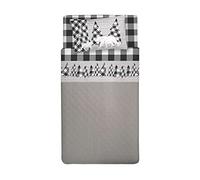 PENSIERI DELICATI Juego de Cama Individual 100% Algodón, 90x200 Que Incluye Sábana Bajera Debajo, Sábana Bajera Encima de Eso y 1 Funda de Almohada, Made in Italy, Canadá Blanco