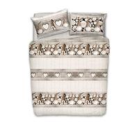 PENSIERI DELICATI Juego de Funda nórdica de Matrimonio 100% algodón, Completo con Funda de edredón de 250 x 200 cm y 2 Fundas de Almohada de 52 x 82 cm, Fabricado en Italia, Funda nórdica Lavable a