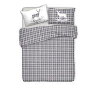 PENSIERI DELICATI Juego de Funda nórdica de Matrimonio 100% algodón, Completo con Funda de edredón de 250 x 200 cm y 2 Fundas de Almohada de 52 x 82 cm, Fabricado en Italia, Funda nórdica Lavable a
