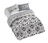PENSIERI DELICATI Juego de funda nórdica de matrimonio 100% algodón, incluye funda de edredón de 250 x 200 cm y 2 fundas de almohada de 52 x 82 cm, fabricado en Italia, funda nórdica lavable a máquina