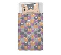 PENSIERI DELICATI Juego de Funda nórdica Individual 100% algodón, Incluye Funda nórdica de 1550 x 200 cm y 1 Funda de Almohada de 52 x 82 cm, Fabricado en Italia, Funda nórdica Lavable a máquina a 40