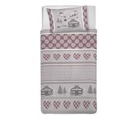 PENSIERI DELICATI Juego de Funda nórdica Individual 100% algodón, Incluye Funda nórdica de 1550 x 200 cm y 1 Funda de Almohada de 52 x 82 cm, Fabricado en Italia, Funda nórdica Lavable a máquina a 40