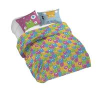 PENSIERI DELICATI Juego de funda nórdica para cama de matrimonio 100% algodón, incluye funda de edredón de 250 x 200 cm y 2 fundas de almohada de 52 x 82 cm, fabricado en Italia, funda nórdica lavable