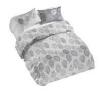 PENSIERI DELICATI Juego de funda nórdica para cama de matrimonio 100% algodón, incluye funda de edredón de 250 x 200 cm y 2 fundas de almohada de 52 x 82 cm, fabricado en Italia, funda nórdica lavable