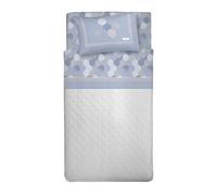 PENSIERI DELICATI Juego de sábanas Individual de Franela 100% algodón cálido y Suave, Juego de sábanas de 90 x 200 cm, Incluye sábana Bajera, encimera y 1 Funda de Almohada, Made in Italy, Bologna