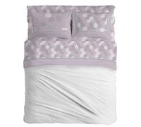 PENSIERI DELICATI Juego de sábanas matrimonial, Franela 100% algodón cálido y Suave, 2 plazas, 180 x 200 cm, Incluye sábana Bajera, encimera y 2 Fundas de Almohada, Made in Italy, Bolonia Rosa