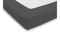PENSIERI DELICATI Sábana Bajera Individual 90 x 200 cm, sábana Bajera de 1 Plaza de Color Liso con Esquinas +25, Fabricada 100% de algodón, Fabricada en Italia, Color Gris