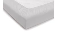 PENSIERI DELICATI Sábana Bajera Individual 90 x 200 cm, sábana Bajera de 1 Plaza de Color Liso con Esquinas +25, Fabricada 100% de algodón, Fabricada en Italia, Color Blanco