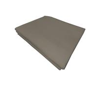 PENSIERI DELICATI Sábana Individual de 160 x 300 cm, sábana encimera de 1 Plaza, de Color Liso, Fabricada 100% en algodón, Fabricada en Italia, Color Gris tórtola