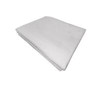 PENSIERI DELICATI Sábana Individual de 160 x 300 cm, sábana encimera de 1 Plaza, de Color Liso, Fabricada 100% en algodón, Fabricada en Italia, Color Blanco