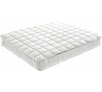 PENSIERI DELICATI Topper matrimonial 100% poliéster, comprimaterasso de 160 x 190 cm, sin Planchado con Bandas elásticas de Anclaje, solución Ideal para renovar el colchón, Fabricado en Italia, Color