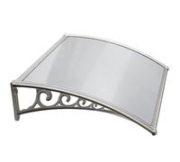 Pensilina per finestra, Porta, 23x82 pollici, tenda da Sole per Porta Trasparente, copertura in policarbonato, Porta d'ingresso, tenda da Sole per Patio, protezione UV, pioggia, Neve, Luce s