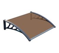 Pensilina per finestra, Porta, 39x66 pollici, Moderna pensilina per Porta d'ingresso in policarbonato, protezione UV, pioggia, Neve, lamiera Cava, tenda per ingresso portafinestra