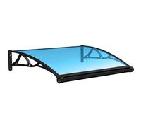 Pensilina per portafinestra Patio 31x75in, pensilina per gronda in policarbonato, protezione UV pioggia Neve Luce solare foglio cavo, pensilina per portafinestra tenda esterna