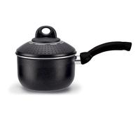 Pensofal, Línea Biostone, Olla multiuso Pastasì 1,5 lt Baby, Diámetro 16 cm, Mango en bakelite, en Caja Regalo, Aluminio con revestimiento antiadherente, Effecto Piedra, Negro, apta también para inducción