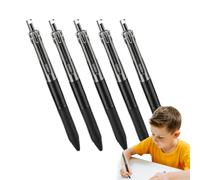 Pensos de bolígrafo negro - Conjunto de lápiz de tinta 5pcs elegante, 0.5 mm de instrumentos de escritura de punta fina | Plumas de estudio portátiles elegantes, herramientas de oficina de agarre cómo
