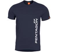 Pentagon Ageron Camiseta Logo Vertical Clásica Gimnasio Hombre Midnight Blue
