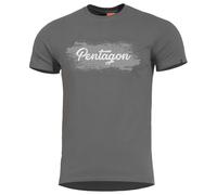 Pentagon Ageron Grunge Camiseta Hombres All'aperto Inodoro Gym Casual Wolf Grey