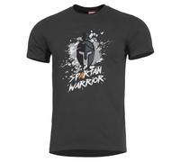 Pentagon Ageron Spartan Warrior Camiseta Corriend Algodón Clásico Atlético Negro