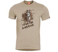 Pentagon Ageron Spartan Warrior Camiseta Hombre Aire Libre Activo Algodón Khaki