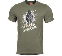 Pentagon Ageron Spartan Warrior Camiseta Hombre Algodón Viaje Todos Casual Oliva
