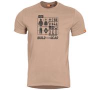 Pentagon Ageron T-shirt Build Your Gear Estampado Hombre Camiseta Algodón Khaki