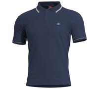 Pentagon Aniketos Polo T-Shirt Stripes Hombre Ligero Respirable Navy Blue