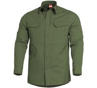 Pentagon Plato Táctica Camisa Hombre Manga Larga Trabajo Seguridad Camo Green