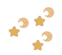 Pentagram for Gold Back Brooches Enamel Hat Pin Tie Tack Moon Star Brooch Metal Lapel Pins Yellow Zinc Alloy