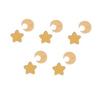Pentagram for Gold Back Brooches Enamel Hat Pin Tie Tack Moon Star Brooch Metal Lapel Pins Yellow Zinc Alloy