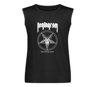 Pentagram Relentless American Heavy Metal Band Album Music Men's Vests Tank Tops O-Neck 100% Cotton Undershirts Unisex Sleeveless T-Shirt, Negro , M