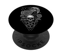 Pentagrama Cuervo Rosa Luna Ocultismo PopSockets PopGrip Adhesivo