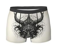 Pentagrama De Demonio con Calavera De Cabra Hombre Underpants Suaves Boxer Briefs Transpirable Corto Bóxers L