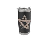 Pentagrama Mente sobre Materia Wicca Esoterismo Brujería Vaso térmico de acero inoxidable de doble pared