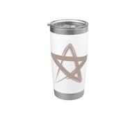 Pentagrama Mente sobre Materia Wicca Esoterismo Brujería Vaso térmico de acero inoxidable de doble pared
