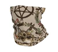 Pentagrama Oculto, Calavera, Brujería, Vintage Unisex Snood Transpirable Pasamontañas Térmica Tubular Pañuelo para Senderismo Yoga Deportes Correr