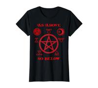 Pentagrama Rueda de Hécate Wicca Mente sobre Materia Gótica Camiseta gráfica económica