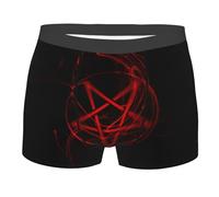 Pentagrama Satánico Feminista Hombre Boxer Shorts Anti-Rozaduras Calzoncillos Transpirable Bóxer para Uso Diario Oficina Viaje XL