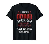 Pentagrama Soy el Demonio de tu Dios te ha Advertido Camiseta