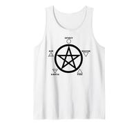 Pentagrama Wicca Gótica Mente sobre Materia Brujería Magia Camiseta sin Mangas