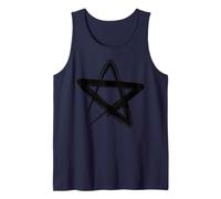 Pentagrama Wicca Mente sobre Materia Brujería Gótica Camiseta sin Mangas