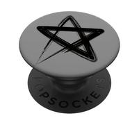 Pentagrama Wicca Mente sobre Materia Brujería Gótica PopSockets PopGrip Adhesivo
