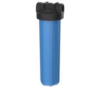Pentair Pentek 150236 Big Blue Filter Housing, 1 1/2" NPT #20 Whole House Heavy Duty Water Filter Housing with High-Flow Polypropylene (HFPP) Cap, 20-Inch, Black/Blue