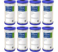Pentair Pentek ECP20-BB Filtro de agua de sedimentos azul grande, 10 pulgadas, cartucho de repuesto de poliéster de celulosa plisado resistente para toda la casa, 10 x 4.5 pulgadas, tapa de extremo