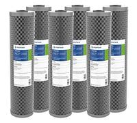 Pentair Pentek NCP-20BB - Filtro de agua de carbono azul grande, 20 pulgadas, cartucho de filtro plisado impregnado de carbono sin celulosa, 20 x 4.5 pulgadas, 10 micras, paquete de 6