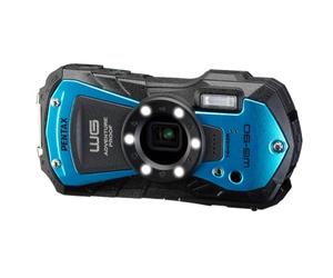 PENTAX WG-90 Azul - Cámara Digital compacta de Clase estándar y Resistente al Agua, diseñada para la fotografía submarina Ocasional hasta una Profundidad de 14 Metros.