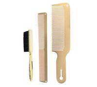 Penteado Hair Styling Set com luz dentes largos para cabello liso dorado