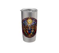 Pentecostés Espíritu Santo Paloma Apóstoles Catedral Mosaico Arte Vaso térmico de acero inoxidable de doble pared