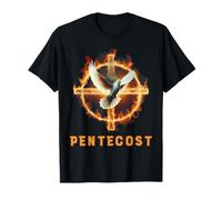 Pentecostés Paloma Llamas Fuego Espíritu Santo Cristiano Religioso Camiseta