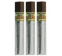 Pentel 0.3mm Tamaño Hb Oscuras Dureza Lápiz de Recambio Repuesto Cables Alta Polímero Super para Automático & Mecánico Lápices (Paquete de 3 Tubos - 36 Pieces)